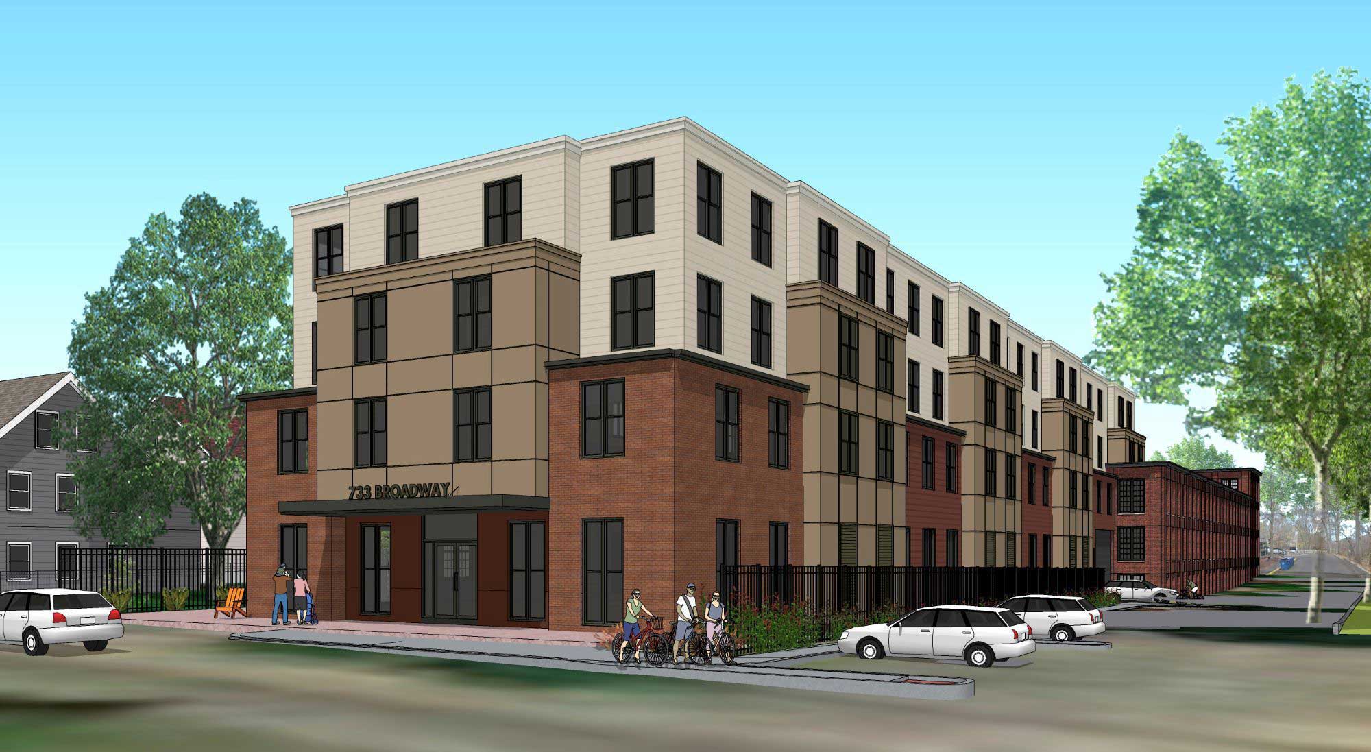 733-broadway-rendering-051325 New, modern four story apartment building